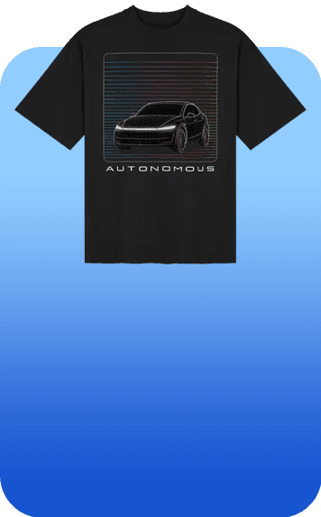 AUTONOMOUS Neon Wireframe Graphic Tee