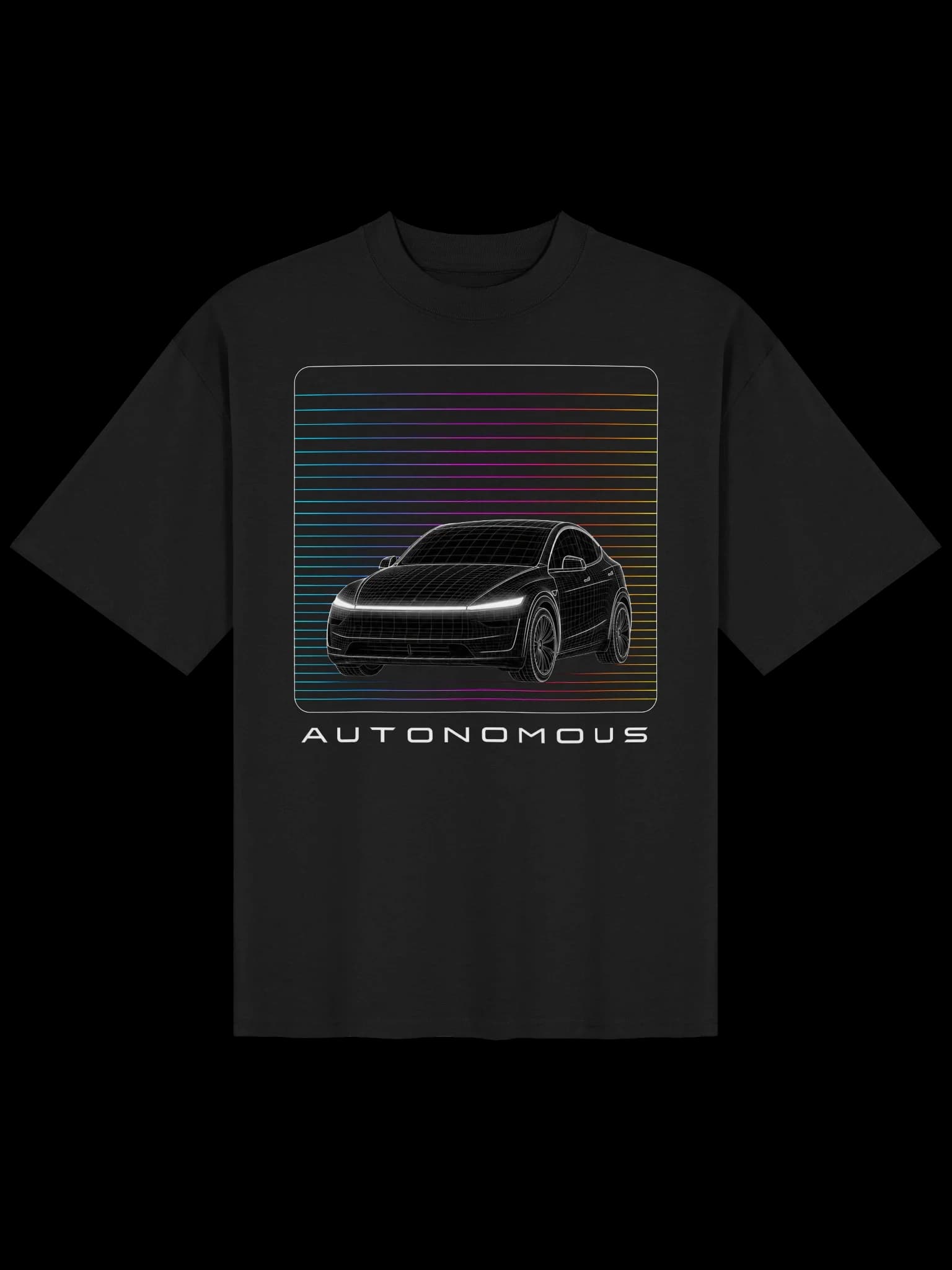AUTONOMOUS Neon Wireframe Graphic Tee